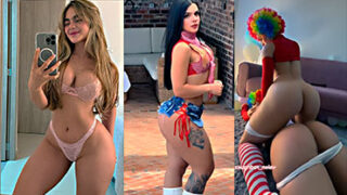 Valentina Bossa y Valentina Rodriguez Vestidas de Payaso Cogiendo Rico