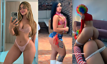 Valentina Bossa y Valentina Rodriguez Vestidas de Payaso Cogiendo Rico