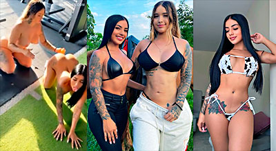 Valeria Castañeda Y Tiana Rouse Video Porno Lésbico En El Gimnasio ️‍♀️