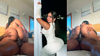 Victorya deja que su negro le folle el culo hasta correrse.