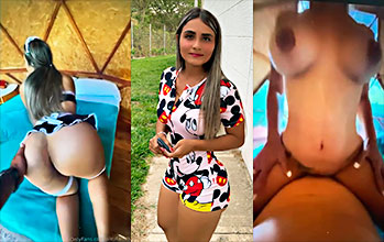 Vídeo porno de Alejita Ríos follándose a Rico vestida de sirvienta