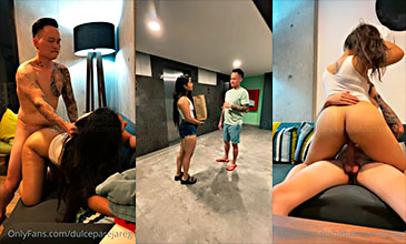 Vecinos mexicanos se encuentran en el ascensor y van al hotel a follar duro