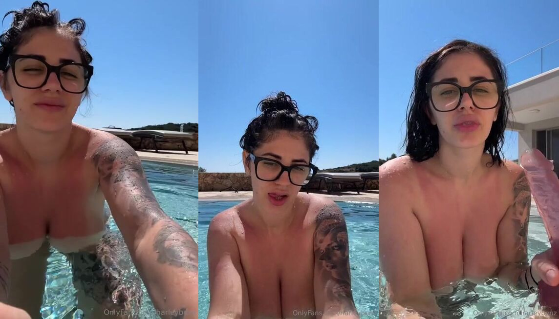 Video exclusivo del sextape de la sesión de masturbación en la piscina de Harley Benz