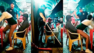 WTF, el dueño de la tienda lo golpea por ser jodido