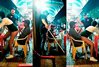 WTF, el dueño de la tienda lo golpea por ser jodido