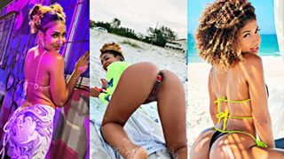 WTF en la playa hace locuras sexuales con un plug anal