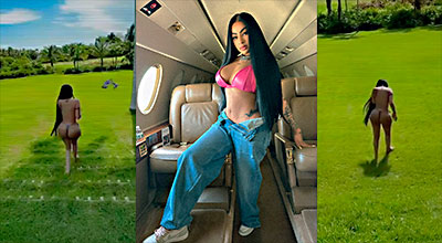 Yailin La Más Viral Corriendo Y Jugando Con 6ix9ine Semi Desnuda