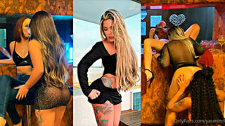 Yasmin Mineira con 4 lesbianas en un bar follando delante del camarero