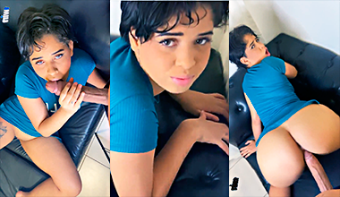 Es espectacular como esa brasileña puede manejar esa enorme polla.