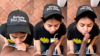 La repartidora de pizzas vio el pene enorme y se lo tragó.