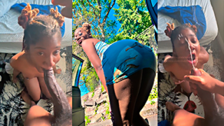 Ella saca esa carga de esa polla gruesa en 3 minutos.