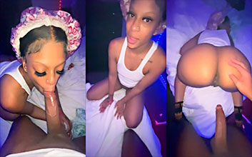 ella se escapa de esa polla al final del video porque es muy grande