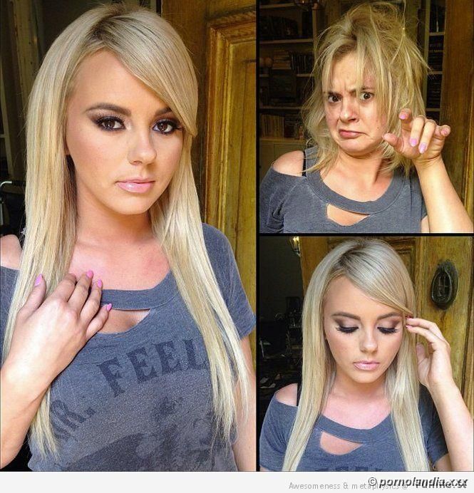 Atrizes pornô com e sem maquiagem - Foto 234650