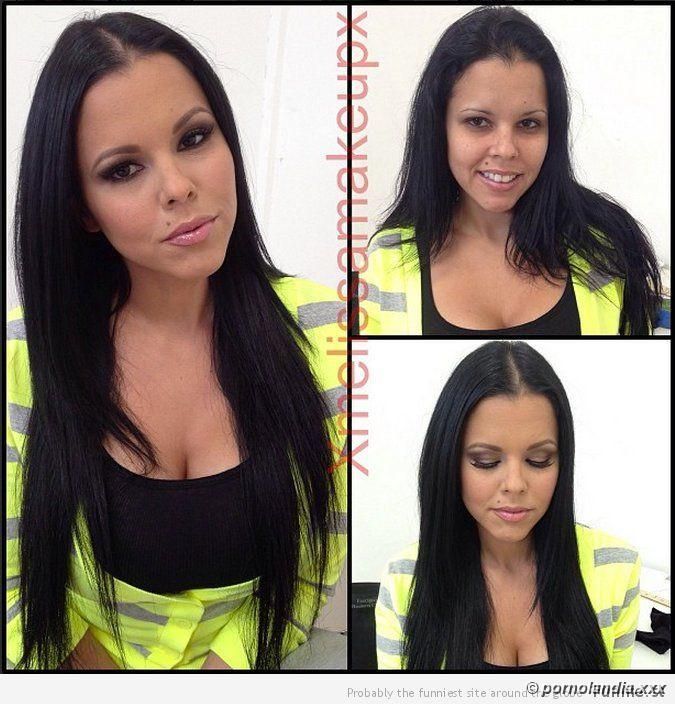 Atrizes pornô com e sem maquiagem - Foto 234653