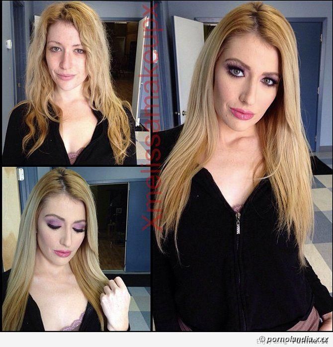 Atrizes pornô com e sem maquiagem - Foto 234654