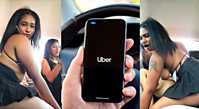 Lesbianas Tortilleras Singa Delante Del Conductor De Uber