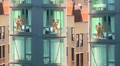 trabajadores capturan parejas canadienses follando en el edificio