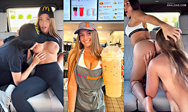 😱 McDonald’s lesbians are caught fucking in the car 🌈